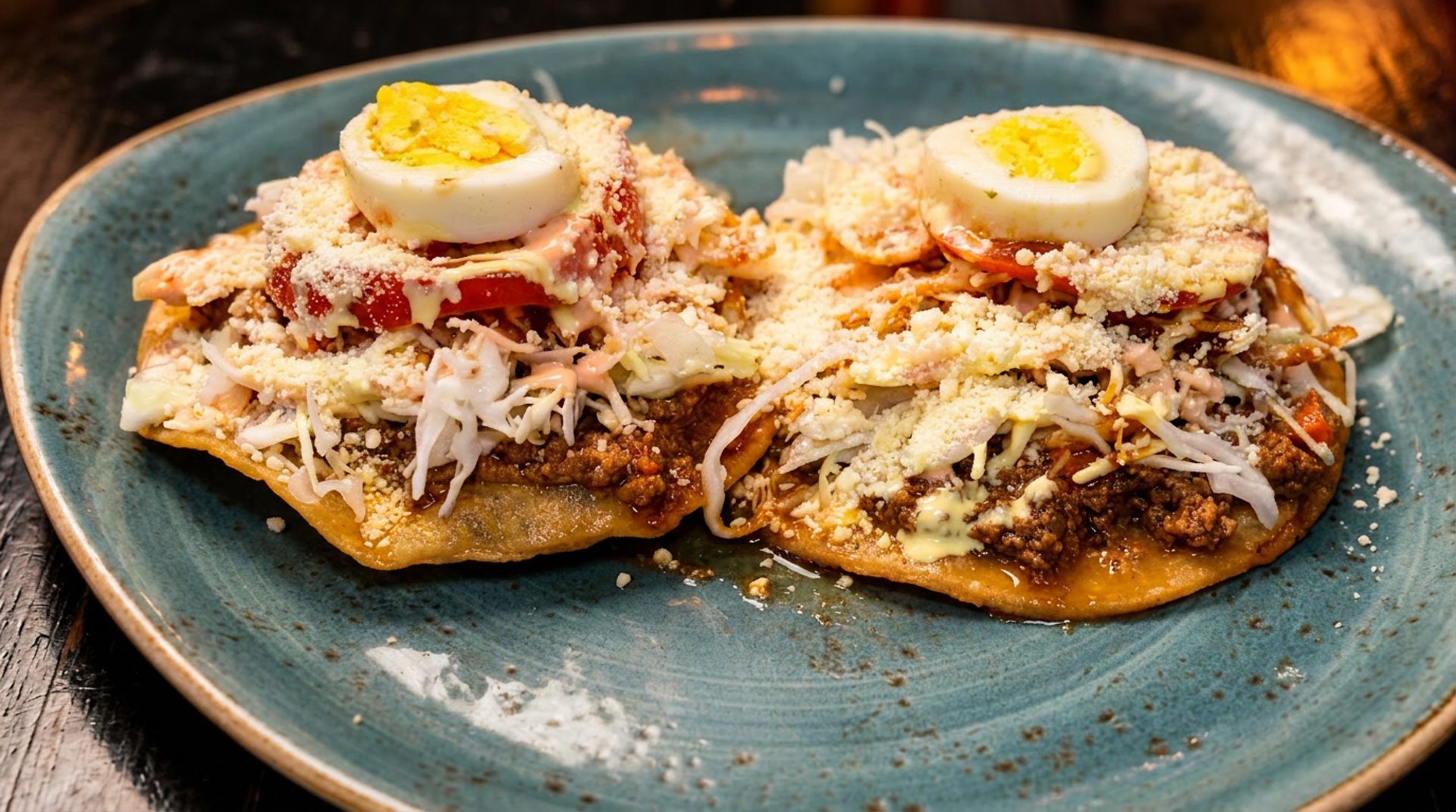 Complimentary tajadas, every table